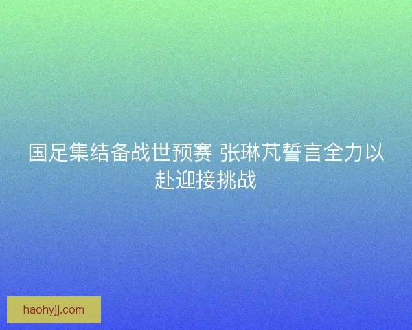 国足集结备战世预赛 张琳芃誓言全力以赴迎接挑战 国足集结备战世预赛 张琳芃誓言全力以赴迎接挑战